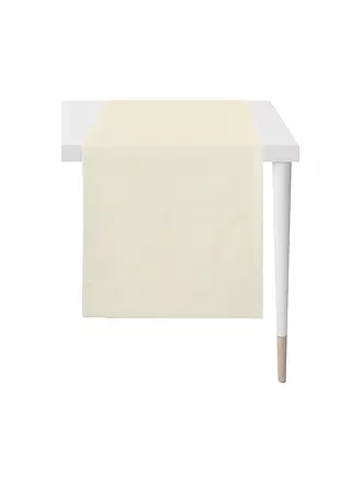 APELT | Tischläufer Uni ARIZONA 44x140cm Blau | beige