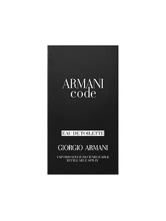 ARMANI | Code Eau de Toilette 75ml Nachfüllbar | keine Farbe