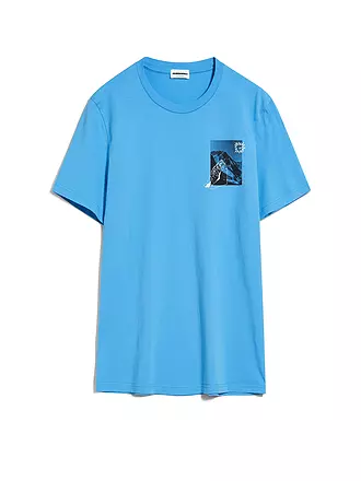 ARMEDANGELS | T-Shirt JAAMES SUMMER MOUNTAIN | hellblau
