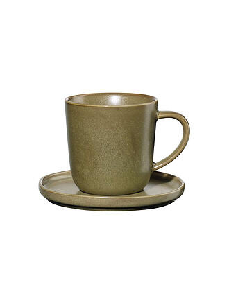 ASA SELECTION | Espressotasse mit Untertasse 0,08l Coppa Miso | dunkelgrün