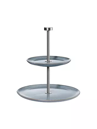 ASA SELECTION | Etagere 2er 25x15x22cm Saisons Sand | hellblau
