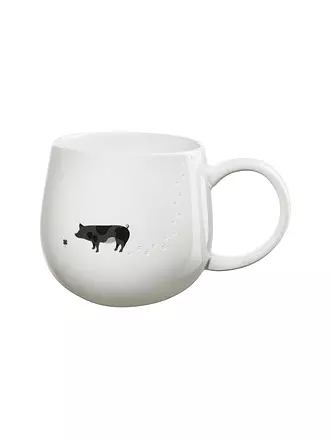 ASA SELECTION | Henkelbecher 0,4l MAGU-FOOTPRINTS Rabbit | weiss