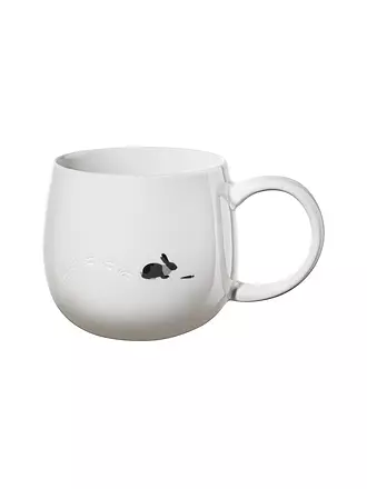 ASA SELECTION | Henkelbecher 0,4l MAGU-FOOTPRINTS Rabbit | weiss