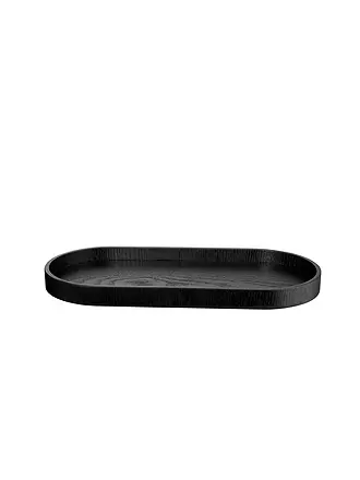 ASA SELECTION | Holztablett oval 44x22,5cm Schwarz | schwarz