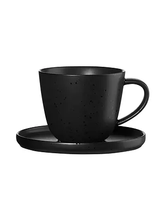 ASA SELECTION | Kaffeetasse mit Untertasse 0,25l Coppa Kuro/Schwarz | dunkelgrün