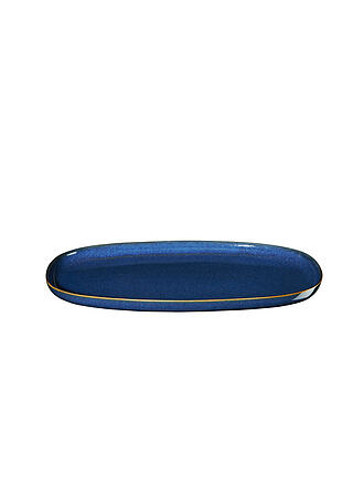ASA SELECTION | Platte oval 31x18cm Saisons Sand | dunkelblau