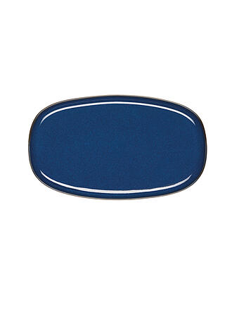 ASA SELECTION | Platte oval 31x18cm Saisons Sand | dunkelblau