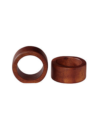 ASA SELECTION | Serviettenringe 2er Set rund/glatt Akazienholz | braun