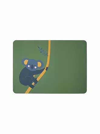 ASA SELECTION | Tischset Coppa Kids 33x46cm Wildlife Erdmännchen Elvis | grün