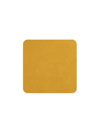 ASA SELECTION | Untersetzer Soft Leather 4er 10x10cm Cork | gelb