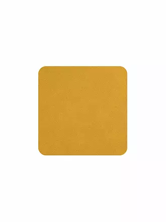 ASA SELECTION | Untersetzer Soft Leather 4er 10x10cm Earth | gelb