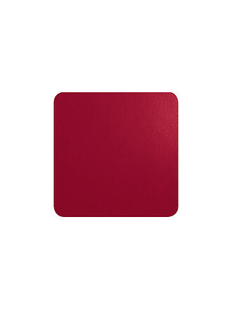 ASA SELECTION | Untersetzer in Lederoptik 10x10cm 4er Cement | rot