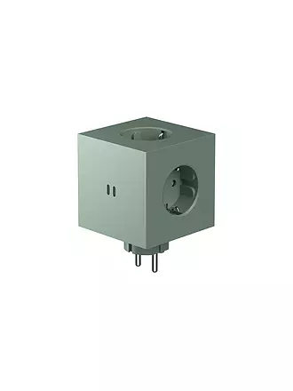 AVOLT | Mehrfachsteckdose Square 2 F Oak Green | schwarz