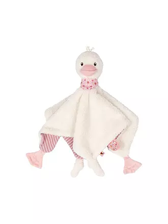 BABY GLÜCK | Schnuffeltuch - Gans rosa | weiss