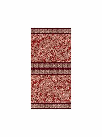 BASSETTI | Duschtuch 70x140cm MONREALE Rot/Orange | hellgrau