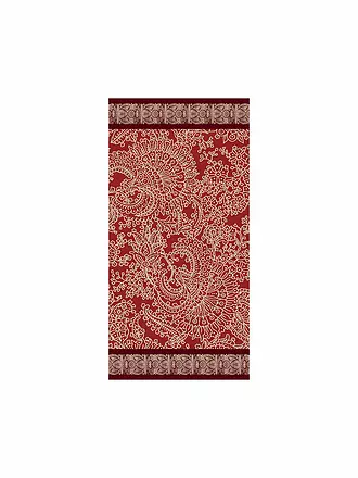 BASSETTI | Handtuch 50x100cm MONREALE Rot/Orange | hellgrau