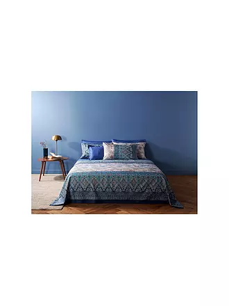 BASSETTI | Satin Bettwäsche 140x200cm AGRIGENTO Grau | hellblau