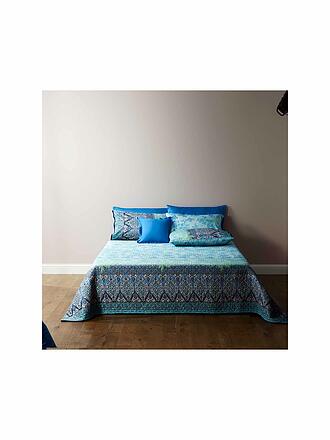 BASSETTI | Satin Bettwäsche AGRIGENTO 70x90cm/140x200cm Beige | blau