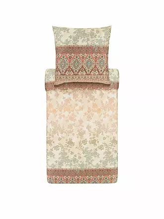 BASSETTI | Satin Bettwäsche AGRIGENTO 70x90cm/140x200cm Blau | beige