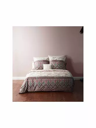 BASSETTI | Satin Bettwäsche AGRIGENTO 70x90cm/140x200cm Rosa | beige