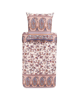 BASSETTI | Satin Bettwäsche GENOVEVA 70x90cm/140x200cm blau | rosa