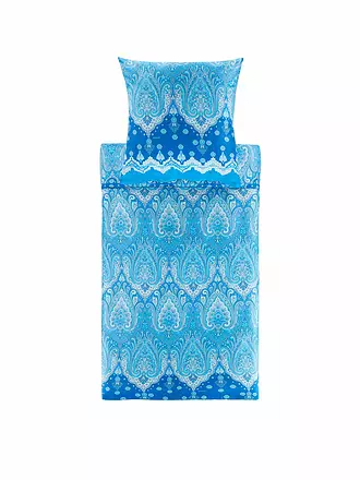 BASSETTI | Satin Bettwäsche ISOLABELLA 70x90cm/140x200cm Orange | blau