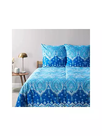 BASSETTI | Satin Bettwäsche ISOLABELLA 70x90cm/140x200cm Orange | blau