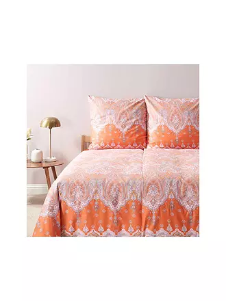 BASSETTI | Satin Bettwäsche ISOLABELLA 70x90cm/140x200cm Orange | blau