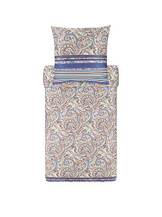 BASSETTI | Satin Bettwäsche NOTO 70x90cm/140x200cm Grau | türkis