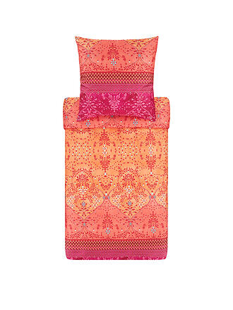 BASSETTI | Satin Bettwäsche ORTIGIA 70x90cm/140x200cm Orange | türkis