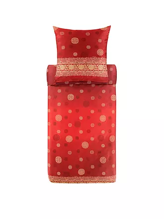 BASSETTI | Satin Bettwäsche PALLAVICINO 70x90cm/140x200cm Rot | rot