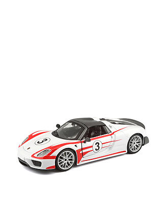 BBURAGO | Modellfahrzeug - 1:24 Race Porsche 918 Spyder, Weissach | weiß