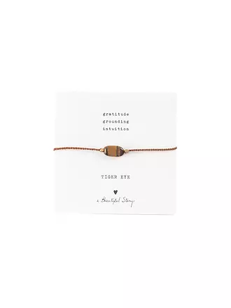 BEAUTIFUL STORY | Edelsteinkarte - Armband Lapislazuli | braun