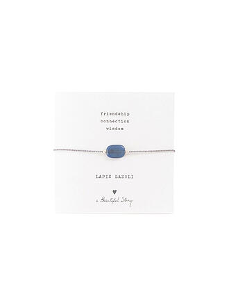 BEAUTIFUL STORY | Edelsteinkarte - Armband Rauchquarz | blau