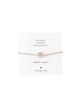 BEAUTIFUL STORY | Edelsteinkarte - Armband Rauchquarz | grün