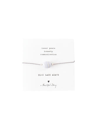 BEAUTIFUL STORY | Edelsteinkarte - Armband Rauchquarz | blau