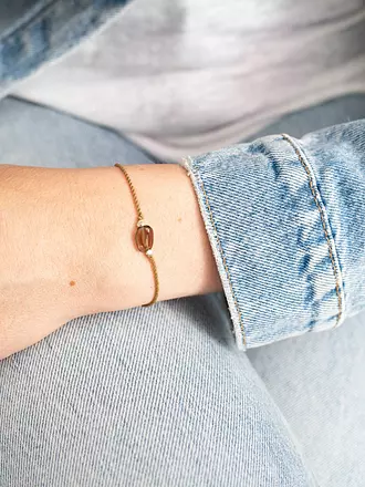 BEAUTIFUL STORY | Edelsteinkarte - Armband Rauchquarz | grün