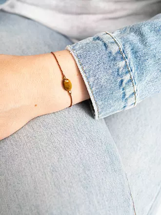 BEAUTIFUL STORY | Edelsteinkarte - Armband Tigerauge | grün