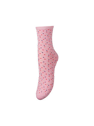 BECKSÖNDERGAARD | Damen Socken Liza Glitza Sock Coral Blush | rosa
