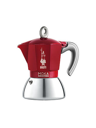 BIALETTI | Espressokocher Moka Induction 4 Tassen Alu/Rot | schwarz