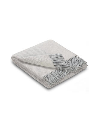 BIEDERLACK | Tagesdecke - Plaid 130x170cm URBAN Silver | beige
