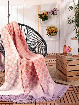 BIEDERLACK | Wohndecke - Plaid 150x200cm Charmed Summer Sola | rosa