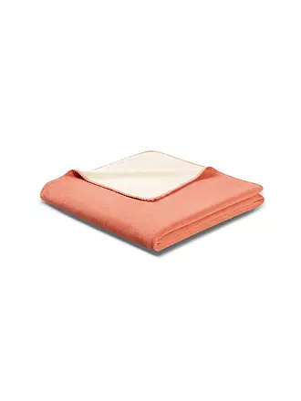 BIEDERLACK | Wohndecke - Plaid DUO COTTON 150x200cm Shrimp/Ecru | koralle