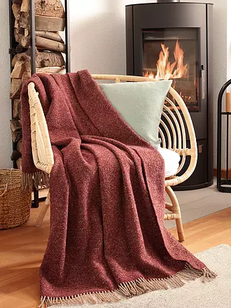 BIEDERLACK | Wohndecke - Plaid SOULFUL CRAFTED 140x190cm Anthrazit | beere