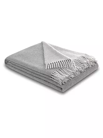 BIEDERLACK | Wohndecke Plaid CASHMERE 130x170cm Malva/Creme | hellgrau