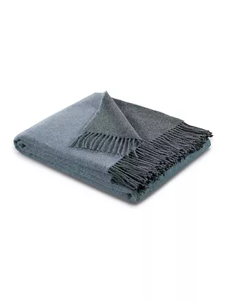 BIEDERLACK | Wohndecke Plaid CASHMERE 130x170cm Rose / Ecru | dunkelblau