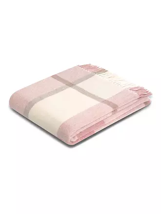 BIEDERLACK | Wohndecke Plaid MODERN CLASSIC 130x170cm Bergamo Green | rosa