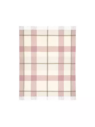 BIEDERLACK | Wohndecke Plaid MODERN CLASSIC 130x170cm Bergamo Green | rosa