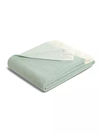 BIEDERLACK | Wohndecke Plaid MODERN CLASSIC 130x170cm Green Ecru | rosa