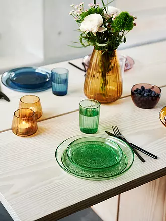 BITZ | Glasteller KUSINTHA 25cm Blau | hellgrün
